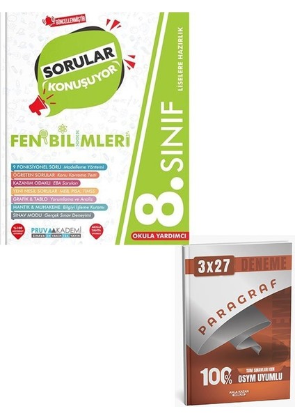 Pruva 2026 8. Sınıf Fen Bilimleri Sorular Konuşuyor Soru Bankası+Anla Kazan Paragaraf