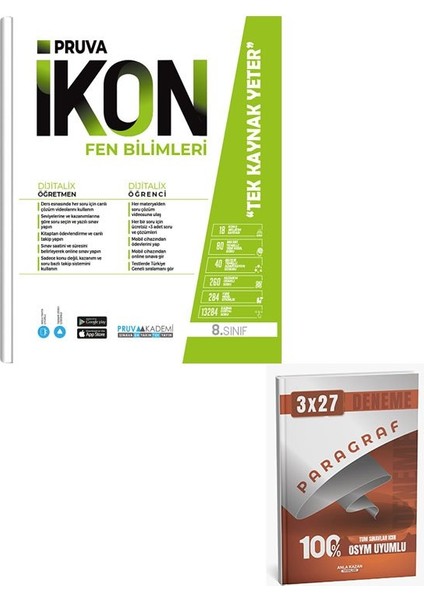 Pruva 2026 8. Sınıf Fen Bilimleri Ikon Konu Anlatımlı+Anla Kazan Paragraf