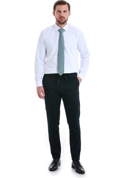 Beyaz Slim Fit Düz Slim Yaka Pamuklu Uzun Kollu Gömlek fiyatları