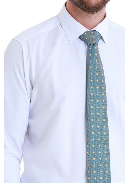 Beyaz Slim Fit Düz Slim Yaka Pamuklu Uzun Kollu Gömlek indirimleri