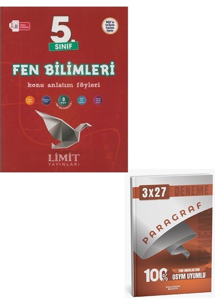 Limit 2026 5. Sınıf Fen Bilimleri Konu Anlatım Föyleri+Anla Kazan Paragraf