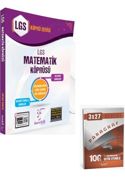 Karekök 2026 8. Sınıf Lgs Matematik Köprü Serisi Soru Bankası+Anla Kazan Paragraf