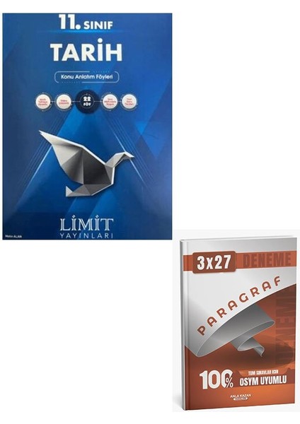Limit 2026 11. Sınıf Tarih Konu Anlatımlı Föyleri+Anla Kazan Paragraf