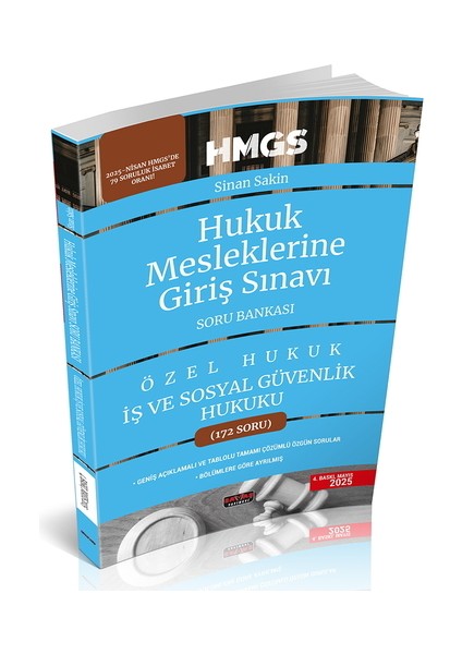 Hmgs Iş ve Sosyal Güvenlik Hukuku Soru Bankası Savaş Yayınları Mayıs 2025