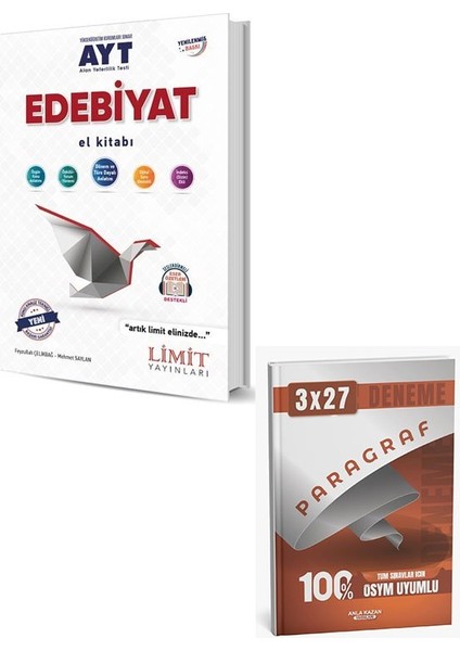 Limit 2026 Ayt Edebiyat El Kitabı+Anla Kazan Paragraf