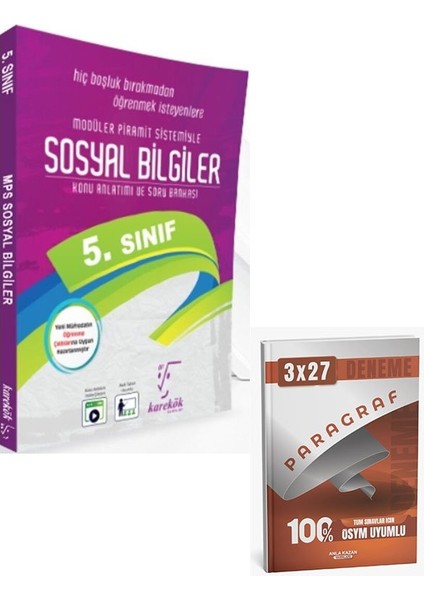 Karekök 2026 5. Sınıf Sosyal Bilgiler Mps Konu Anlatımlı Soru Bankası+Anla Kazan Paragraf