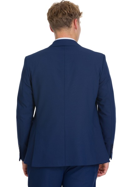 Lacivert Comfort Fit Mono Yaka Takım Elbise