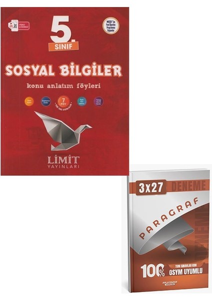 Limit 2026 5. Sınıf Sosyal Bilgiler Konu Anlatım Föyleri+Anla Kazan Paragraf
