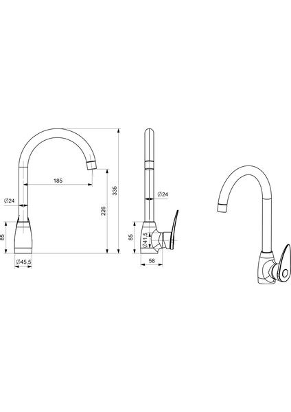Mix Kuğu Lavabo Bataryası Lavabo Musluğu fiyatları
