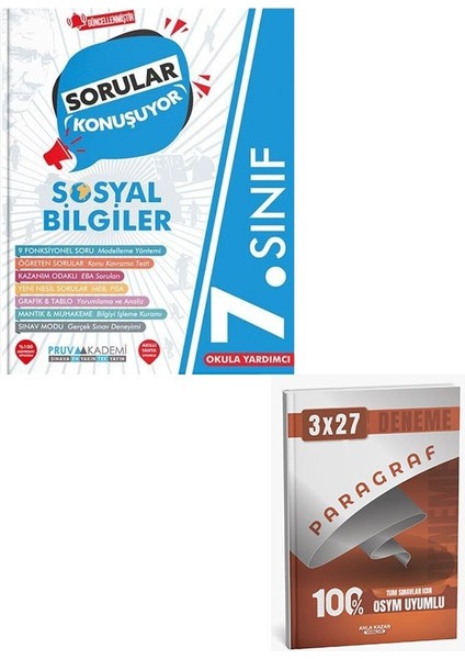 Pruva 2026 7. Sınıf Sosyal Bilgiler Sorular Konuşuyor Soru Bankası+Anla Kazan Paragraf