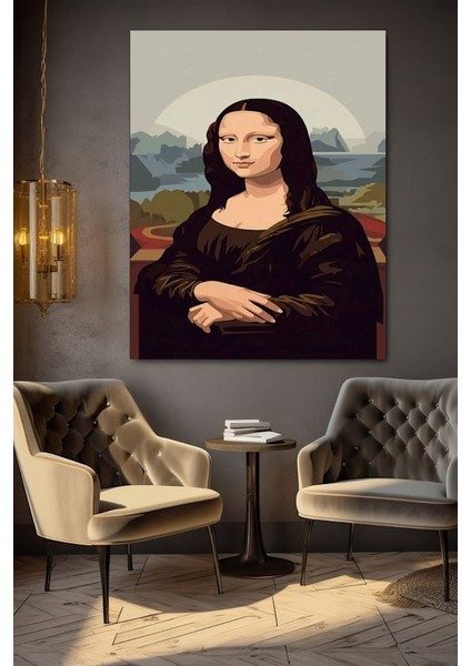 Sanatsal Mona Lisa Kanvas Tablo Ev Duvar Salon Ofis Dükkan Hediyelik Dekarasyon Süsü