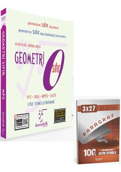 Karekök 2026 Tyt Dgs Kpss Ales Geometri Sıfır+Anla Kazan Paragraf