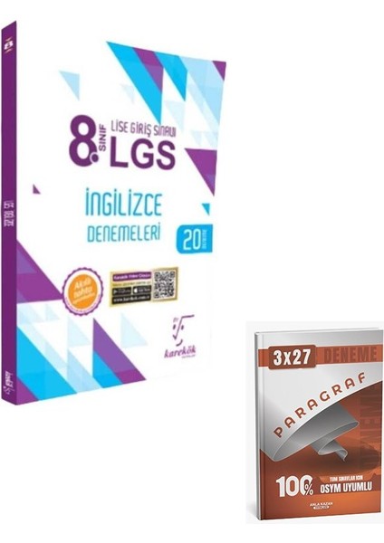 Karekök 2026 8. Sınıf Lgs Ingilizce 20 Deneme+Anla Kazan Paragraf