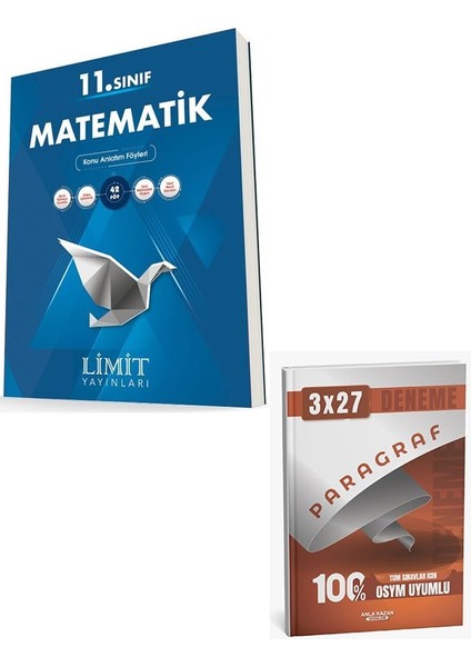 Limit 2026 11. Sınıf Matematik Konu Anlatım Föyleri+Anla Kazan Paragraf
