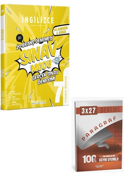 Pruva 2026 7. Sınıf Ingilizce Deneme+Anla Kazan Paragraf