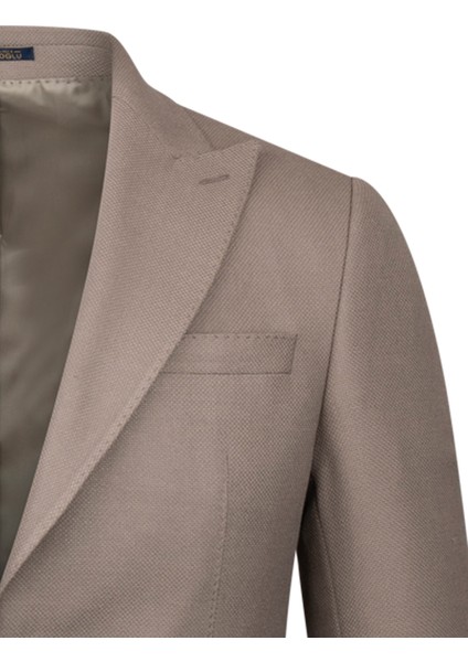 Vizon Comfort Fit Sivri Yaka Desenli Klasik Ceket modelleri