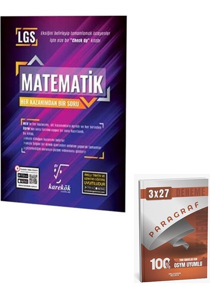 Karekök 2026 8. Sınıf Lgs Matematik Her Kazanımdan Bir Soru+Anla Kazan Paragraf
