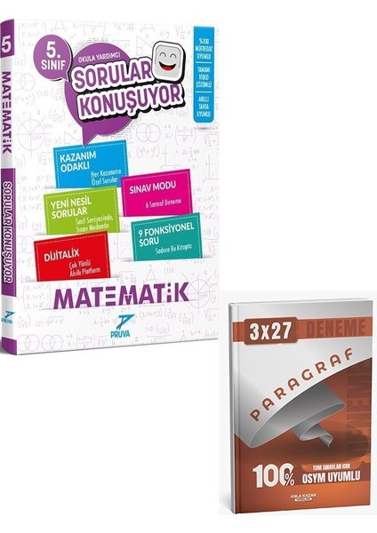 Pruva 2026 5. Sınıf Matematik Sorular Konuşuyor+Anla Kazan Paragraf