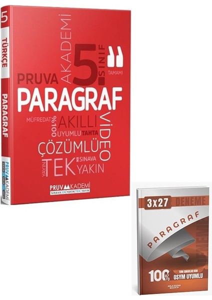 Pruva 2026 5. Sınıf Paragraf Soru Bankası+Anla Kazan Paragraf