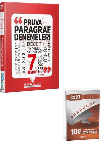 Pruva 2026 7. Sınıf Paragraf Deneme+Anla Kazan Paragraf