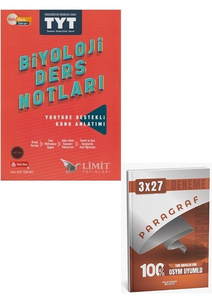 Limit 2026 Tyt Biyoloji Ders Notları+Anla Kazan Paragraf