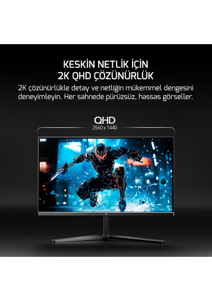 Rapid Q-Max 27'' 0.5ms Qhd 300Hz Fast IPS 10 Bit Rgb Pivot Speaker Gaming Monitör (Sıfır Ölü Piksel Garantili) fırsatları