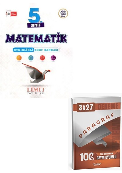 Limit 2026 5. Sınıf Matematik Etkinlikli Soru Bankası+Anla Kazan Paragraf