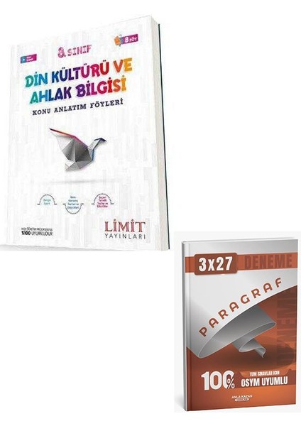 Limit 2026 8. Sınıf Din Kültürü ve Ahlak Bilgisi Konu Anlatım Föyleri+Anla Kazan Paragraf