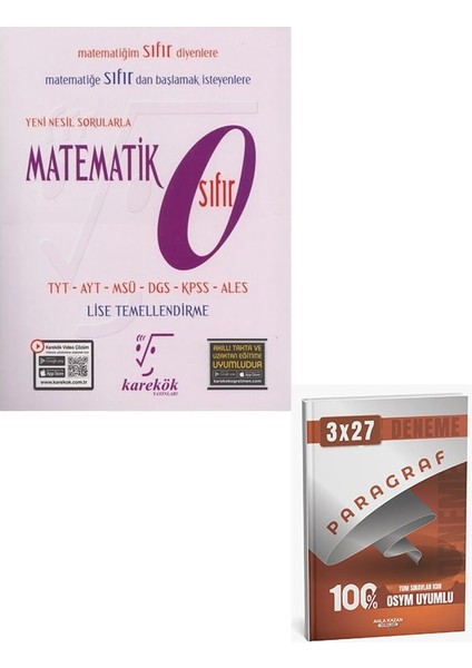 Karekök 2026 Yeni Nesil Sorularla Matematik Sıfır+Anla Kazan Paragraf