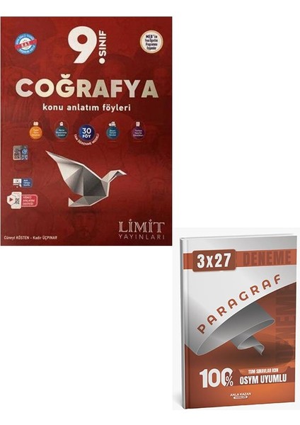 Limit 2026 9. Sınıf Coğrafya Konu Anlatım Föyleri+Anla Kazan Paragraf