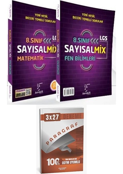 Karekök 2026 8. Sınıf Lgs Sayısal Mix Matematik ve Fen Bilimleri+Anla Kazan Paragraf