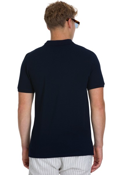 Lacivert Regular Fit 100% Pamuklu Polo Yaka Tişört indirimleri
