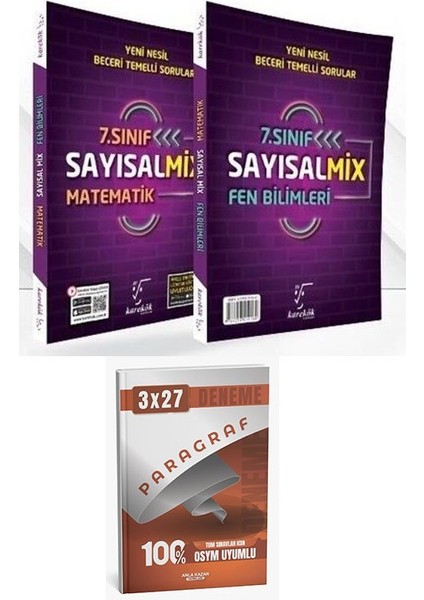 Karekök 2026 7. Sınıf Sayısal Mix Matematik ve Fen Bilimleri Soru Bankası+Anla Kazan Paragraf