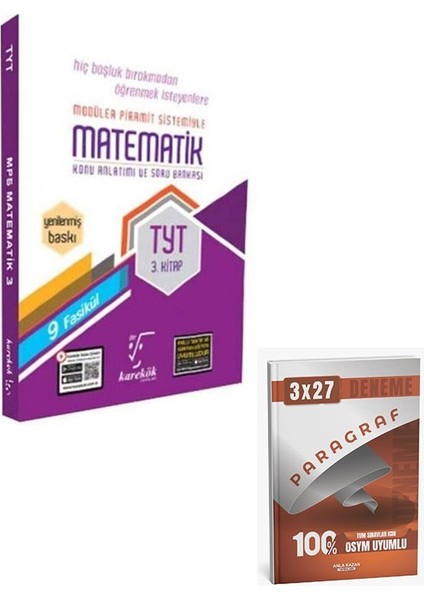 Karekök 2026 Tyt Matematik Konu Anlatımı ve Soru Bankası 3. Kitap+Anla Kazan Paragraf
