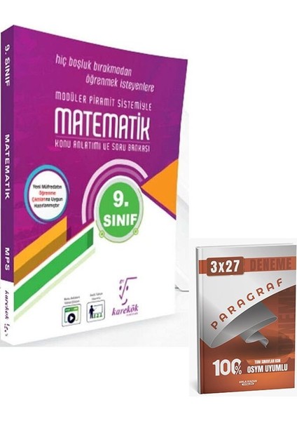 Karekök 2026 9. Sınıf Matematik Mps Konu Anlatımı ve Soru Bankası+Anla Kazan Paragraf