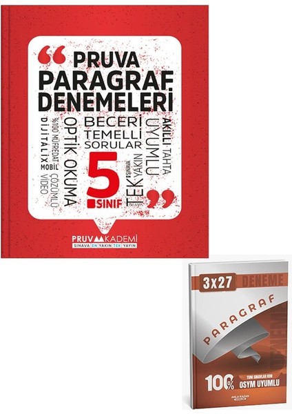 Pruva 2026 5. Sınıf Paragraf Denemeleri Video Çözümlü+Anla Kazan Paragraf