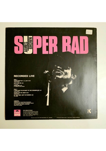 James Brown - Super Bad - Dönem Baskı Plak fiyatları