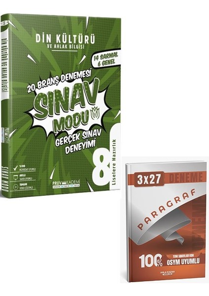 Pruva 2026 8. Sınıf Din Kültürü ve Ahlak Bilgisi Branş Denemesi+Anla Kazan Paragraf