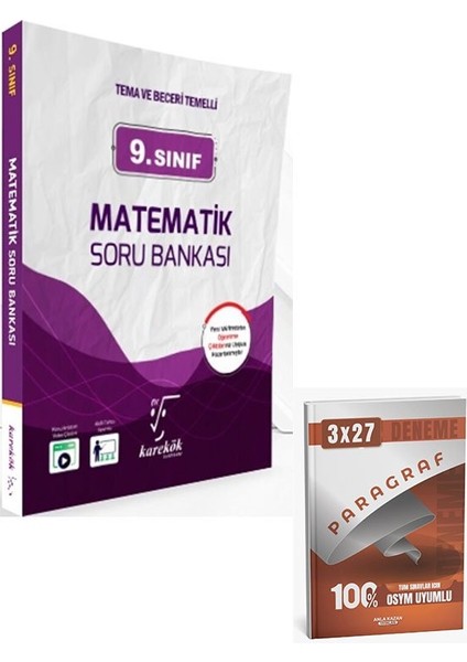 Karekök 2026 9. Sınıf Matematik Soru Bankası+Anla Kazan Paragraf