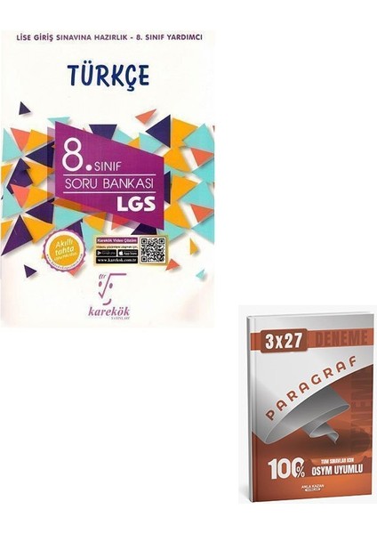 Karekök 2026 8. Sınıf Lgs Türkçe Soru Bankası+Anla Kazan Paragraf