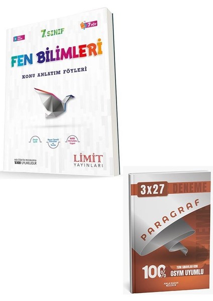 Limit 2026 7. Sınıf Fen Bilimleri Konu Anlatım Föyleri+Anla Kazan Paragraf