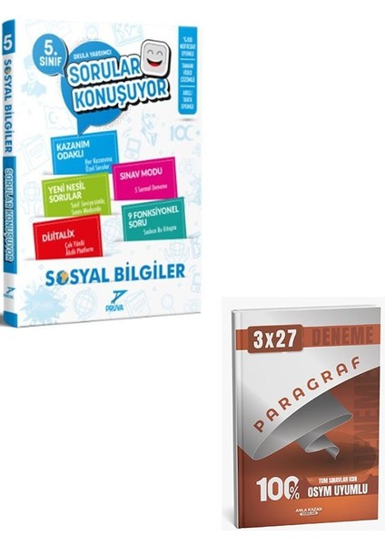 Pruva 2026 5. Sınıf Sosyal Bilgiler Sorular Konuşuyor+Anla Kazan Paragraf