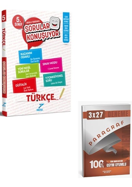 Pruva 2026 5. Sınıf Türkçe Sorular Konuşuyor+Anla Kazan Paragraf