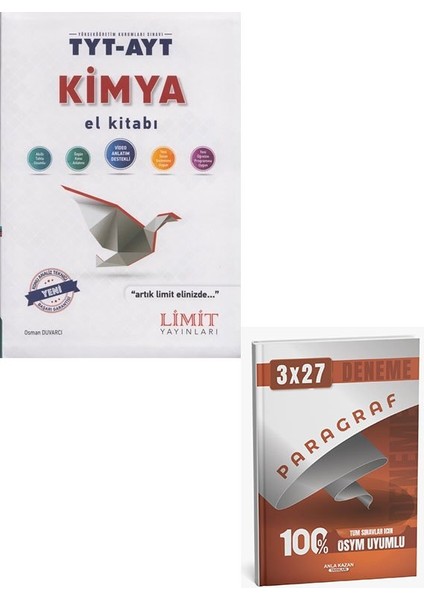 Limit 2026 Tyt Ayt Kimya El Kitabı+Anla Kazan Paragraf