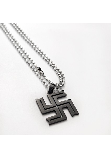 Avengers Swastikave Kadın Ştirilmiş Moda Titanyum Çelik Kolye Solmaz (Yurt Dışından)