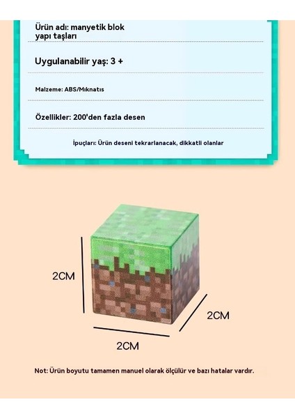 Minecraft Manyetik Versiyonu Çocuk Eğitici Montaj Büyük Parçacık Erkek Oyuncak Manyetik Kare Yapı Blokları (Yurt Dışından) fırsatları