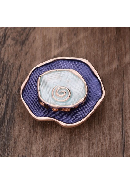 Emaye Renkli Geometrik Çiçek Manyetik Broş Bayanlar Moda Yaratıcı Üst Düzey Çiçek Broş (Yurt Dışından)