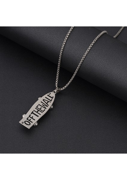 Titanyum Çelik Hip-Hop Kolye Çocuk Moda Hip-Hop Podyum Kolye Erkekler ve Kadınlar Için Çok Yönlü (Yurt Dışından)