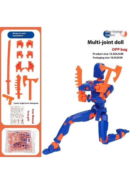 Çok Eklemli Hareketli Bebek Şanslı 13 Eklemli Bebek Yapı Taşları Süsleri Moda Bebek 3D Oyuncaklar (Yurt Dışından)