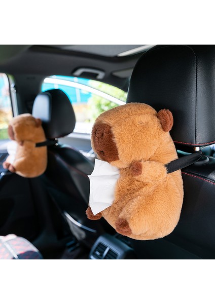 Capybara Peluş Oyuncak Yaratıcı Araba Kağıt Kutusu Bebek Çirkin Sevimli Bebek Kapibala (Yurt Dışından) fiyatları